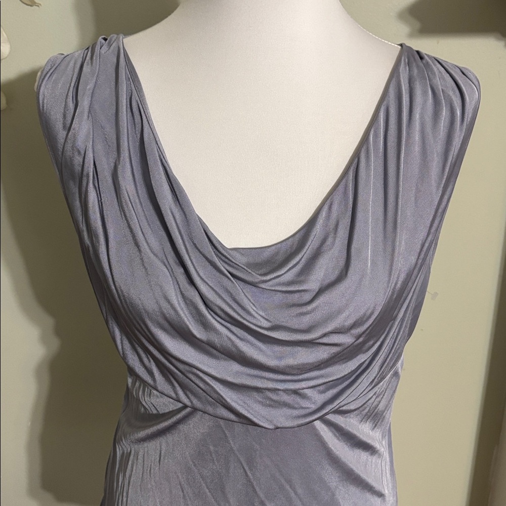 Ann Taylor Silver Drape Sleeveless Blouse - Picture 2 of 4